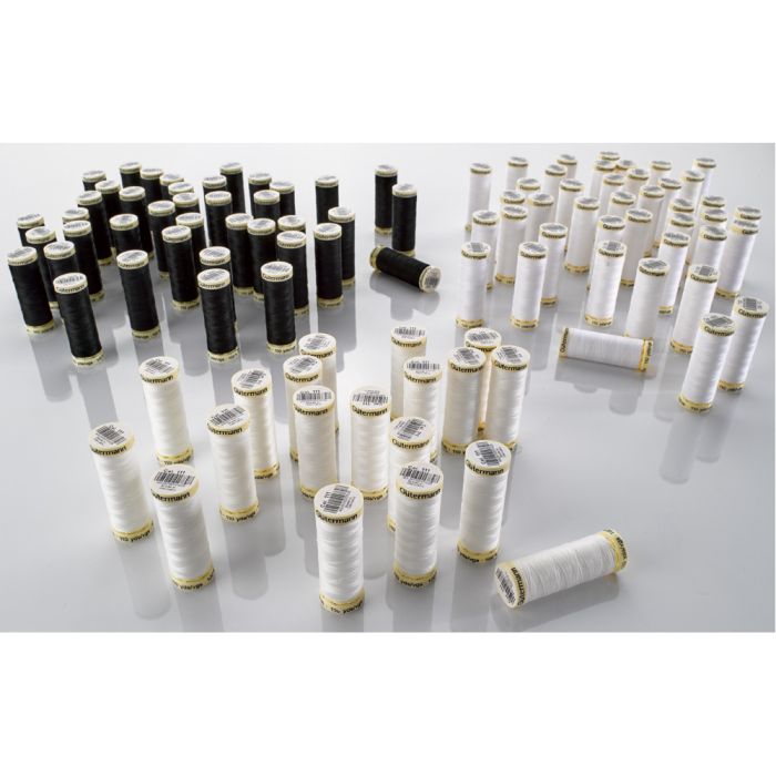 Gutermann Sew-All 292 Polyester Thread 100m Reels Black & White Bulk Pack