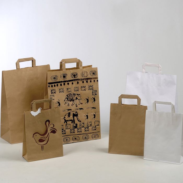 Flat Handle Paper Bags