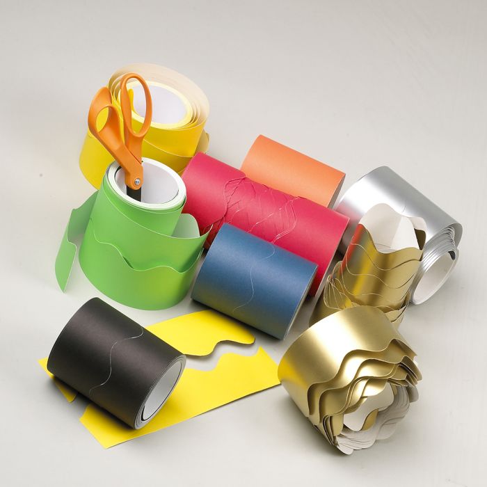 Scalloped Bordette Assortment. Pack of 12 Rolls
