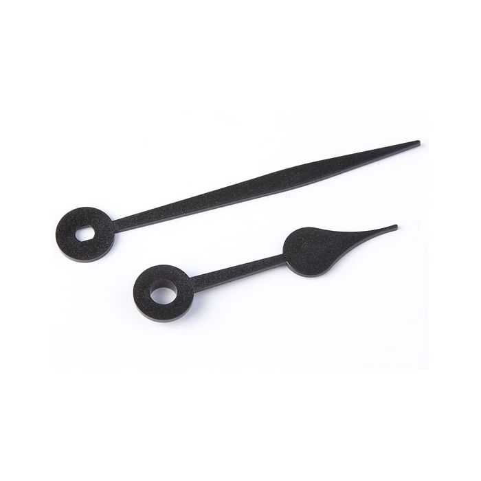 Plastic Clock Hands - Minute 65mm. Hour 45mm - Black