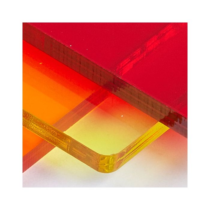 Transparent Perspex Cast Acrylic Sheet - 600 x 400 x 3mm - Assorted Colours