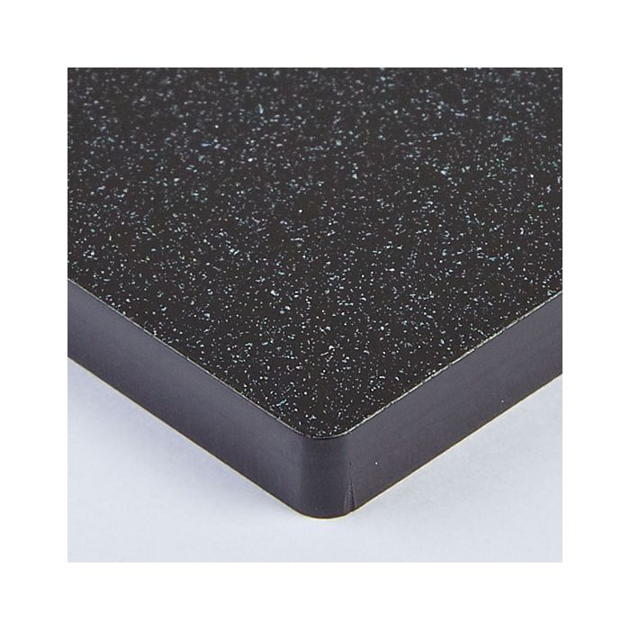 Perspex Cast Acrylic Sheet - 1000 x 500 x 5mm - Black Sparkle