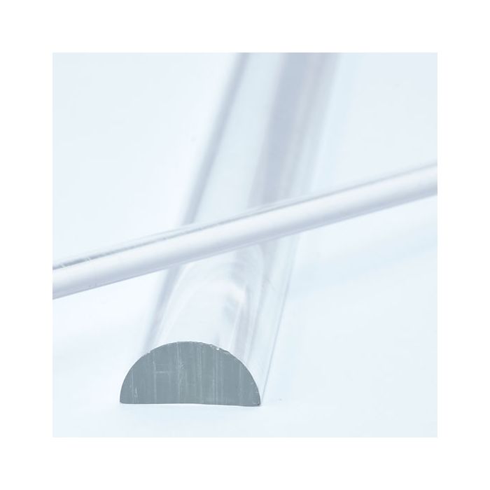 Clear Half-Round Extruded Acrylic Rods