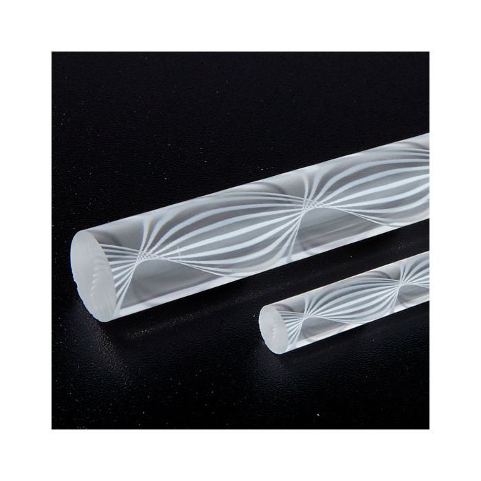 Clear Extruded Rods With Spiral Inner Lines