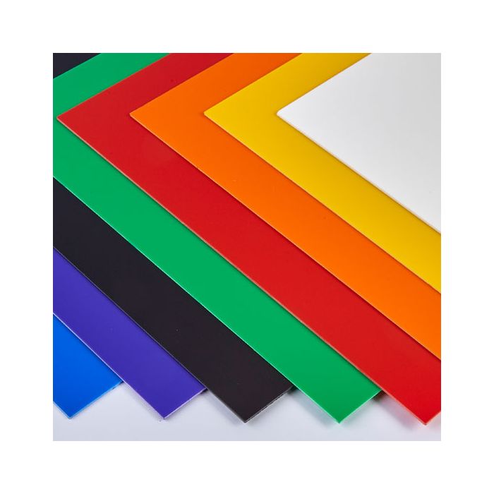 Coloured High Impact Polystyrene Sheets - 508 x 457mm