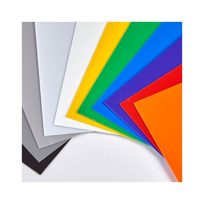 Coloured High Impact Polystyrene Sheets - 457 x 305mm - Mixed Packs