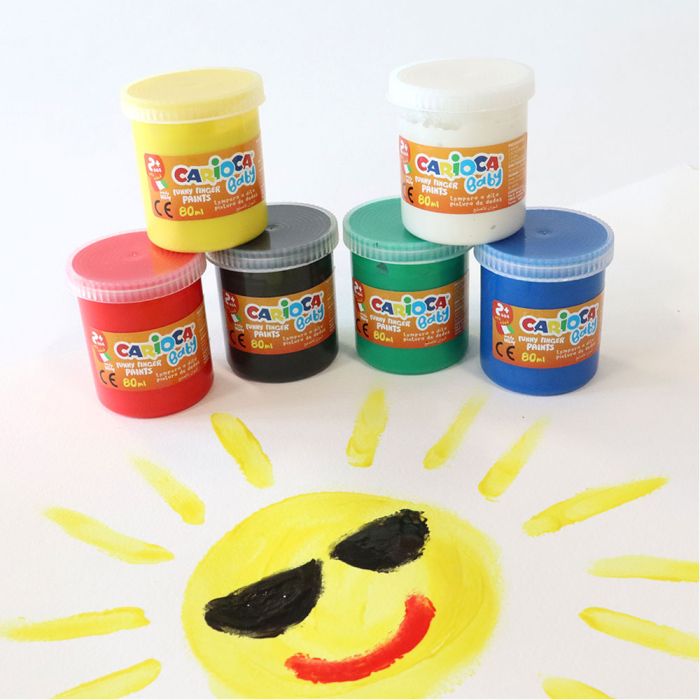 Carioca Finger Paints 80ml. Set of 6