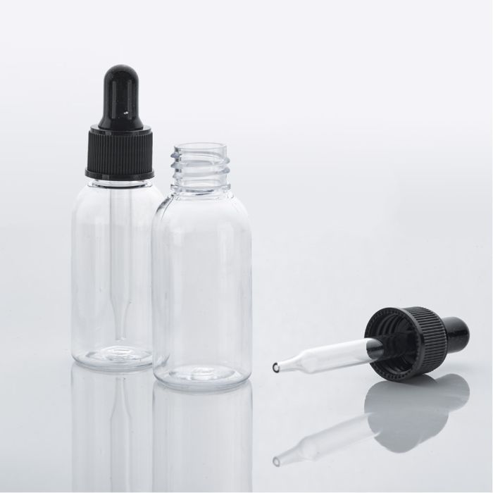 Plastic Bottles with Pipette Droppers. Pack of 12