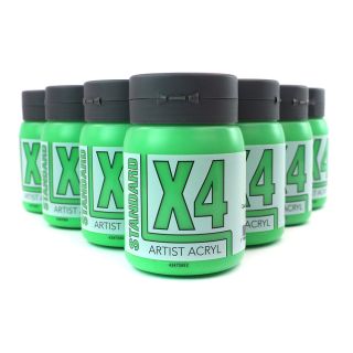 X4 Standard Acryl 500ml - Cadmium Green Hue Bulk Pack