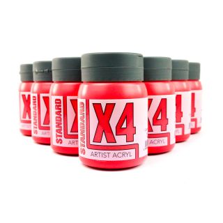 X4 Standard Acryl 500ml - Cadmium Red Hue Bulk Pack