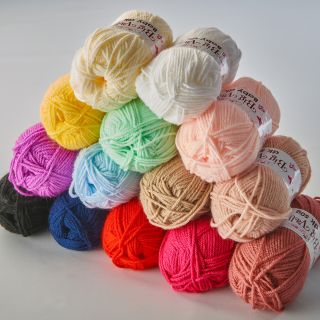 Acrylic Wool Yarn - Assorted Pack of 14