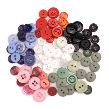 Buttons 10-15mm Assorted Set 6 240g
