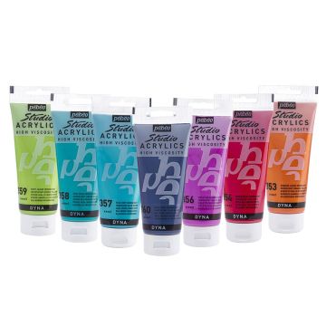 Studio Fine Acrylic Paint 100ml Iridescent Orange Yellow