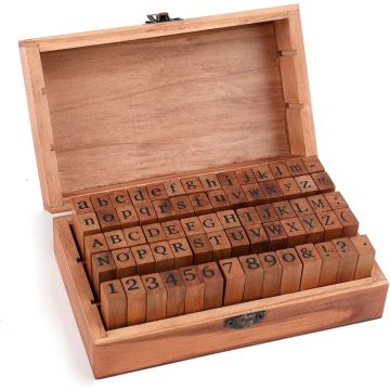 Wooden Alphabet Stamp Set